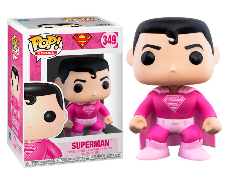 Funko Pop! Heroes: Breast Cancer Awareness - Superman - Dc Comics - Collectable Vinyl Figure For Display - Gift Idea - Official Merchandise - Toys For Ki DS - & Adults - Comic Books Fans
