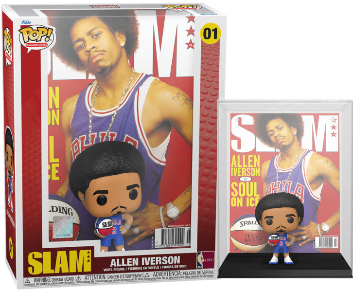 Funko Pop! Nba Cover: Slam - Allen Iverson Iverson - Nba + Slam Magazine - Figura De Vinilo Coleccionable - Idea De Regalo- Mercancia Oficial - Juguetes Para NiñOs Y Adultos - Sports Fans