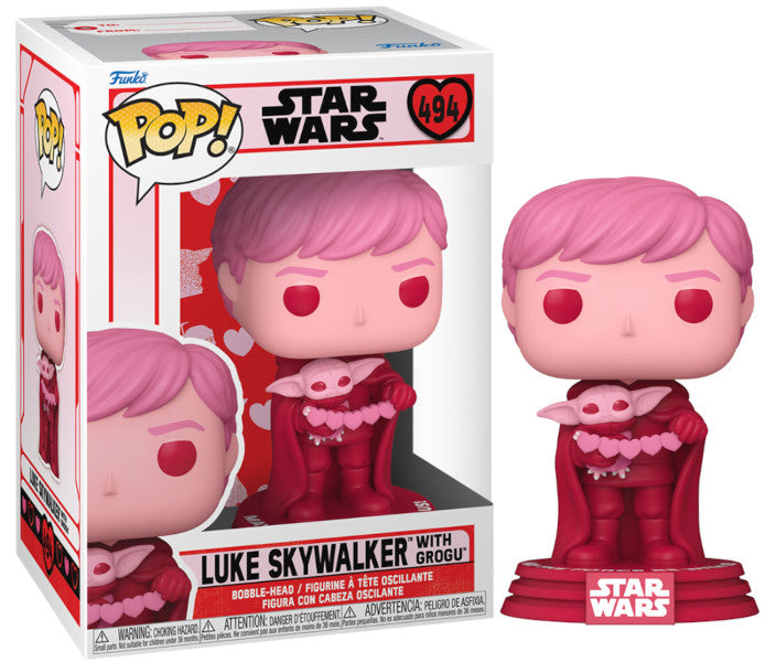 Funko Pop! Star Wars: Valentines - Luke Skywalker & Grogu (The Child, Baby Yoda) - The Mandalorian - Figura De Vinilo Coleccionable - Idea De Regalo- Mercancia Oficial - Juguetes Para NiñOs Y Adultos