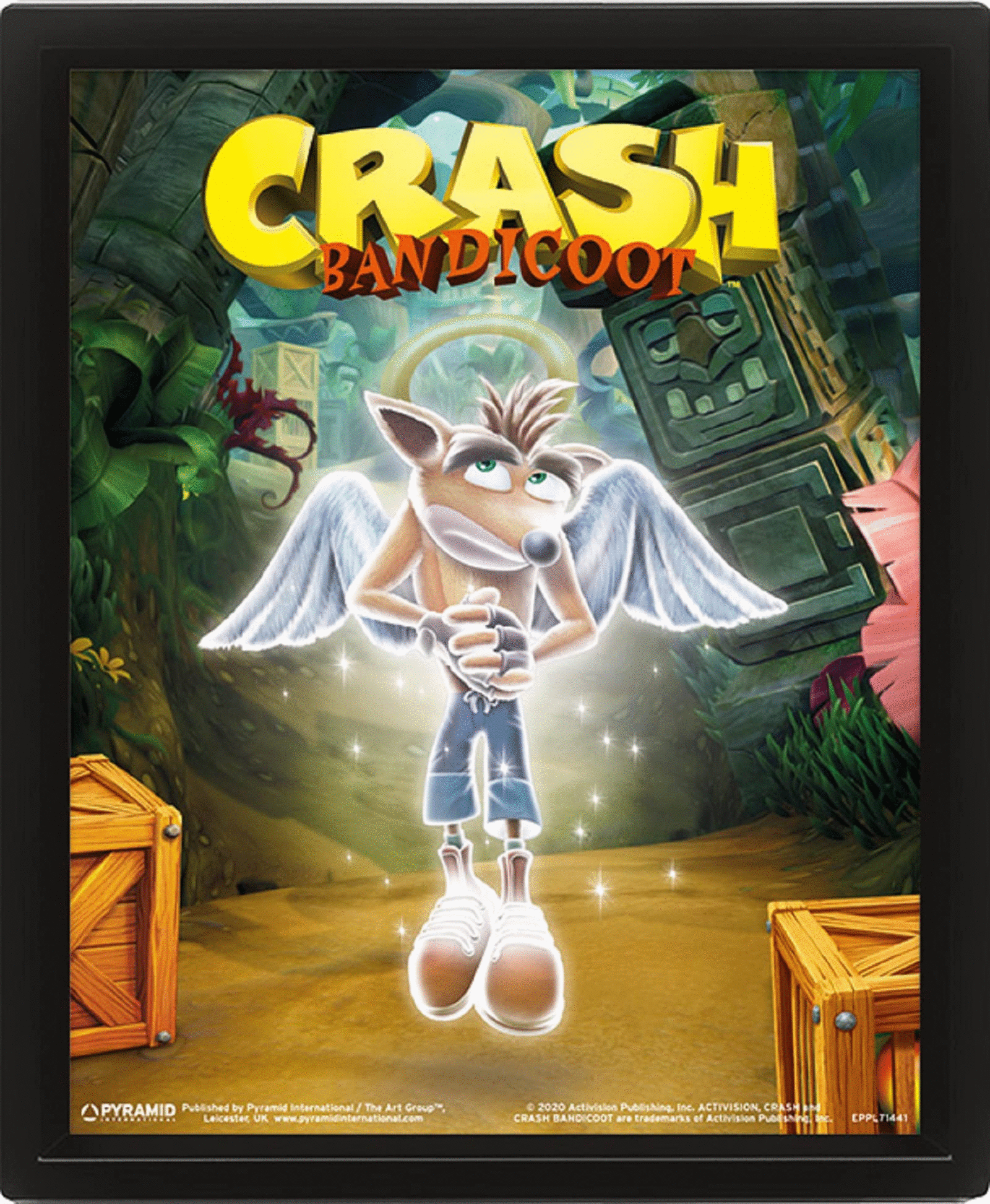 Spiral PóSter De Crash Bandicoot En 3d Lenticular (Game Over Design), Arte De Pared, 25 Cm X 20 Cm X 1,5 Cm, En Marco De Caja, Producto Oficial