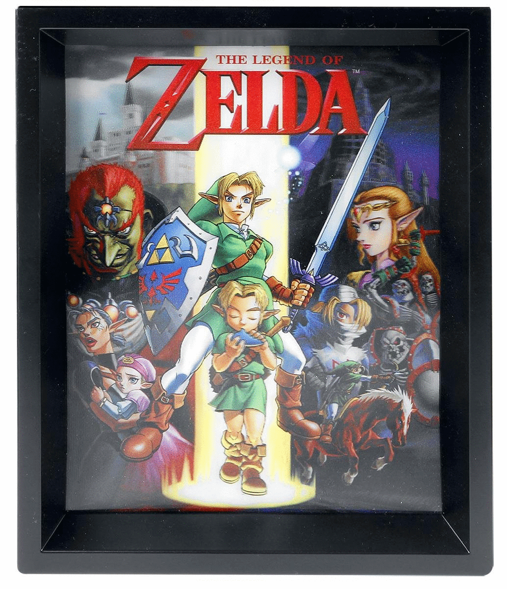 Nintendo PóSter The Legend Of Zelda 3d Enmarcado Lenticular, Multicolor, 25,4 X 20,3 Cm