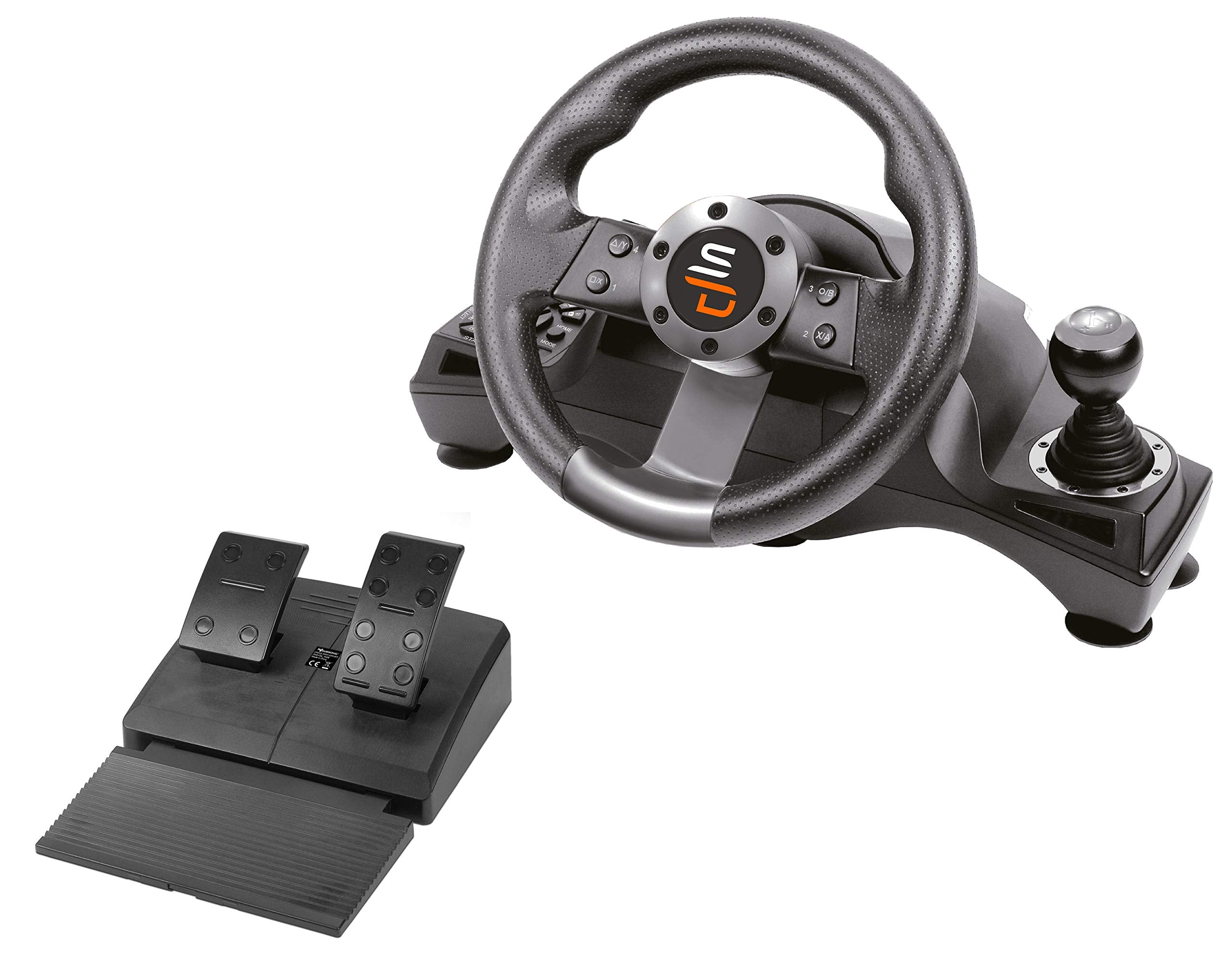 Superdrive - Volante De Carreras Drive Pro Gs700con Palanca De Cambios, Pedales Y Vibraciones Para PS4 - Xbox One - PC y PS3