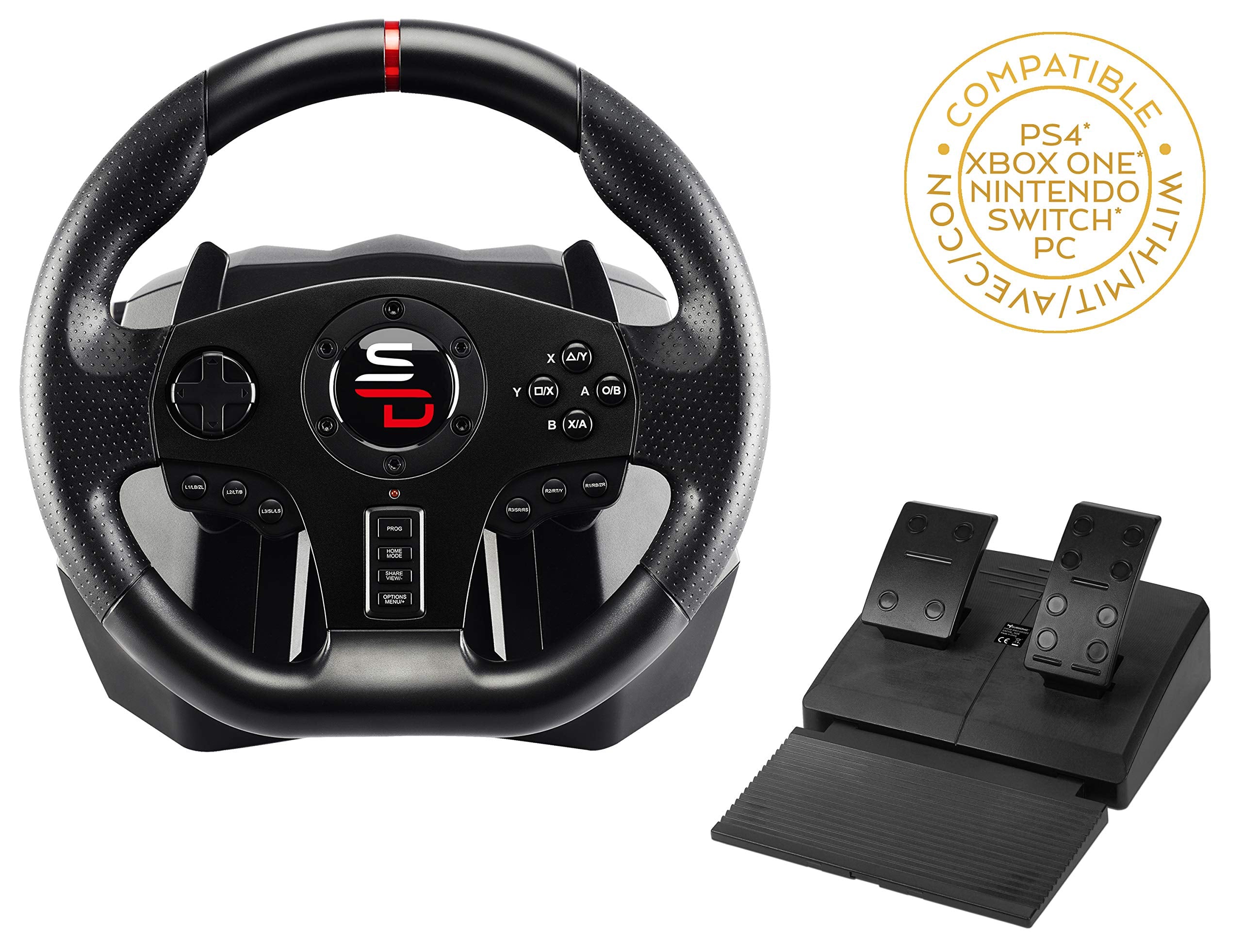 Superdrive - Volante Sv700 Con Pedales, Paletas De Cambio Y Vibraciones - PS4 - , Xbox One, Switch, PC, PS3