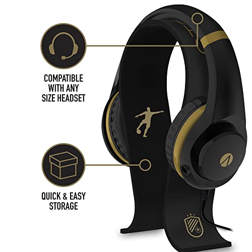 Casque supra-auriculaire de jeu Stealth Gold Edition avec support et microphone flexible pour PC, mobile et tablette, Xbox One, PS4, Nintendo Switch, confortable et résistant, prise audio 3,5 mm, câble 1,5 m