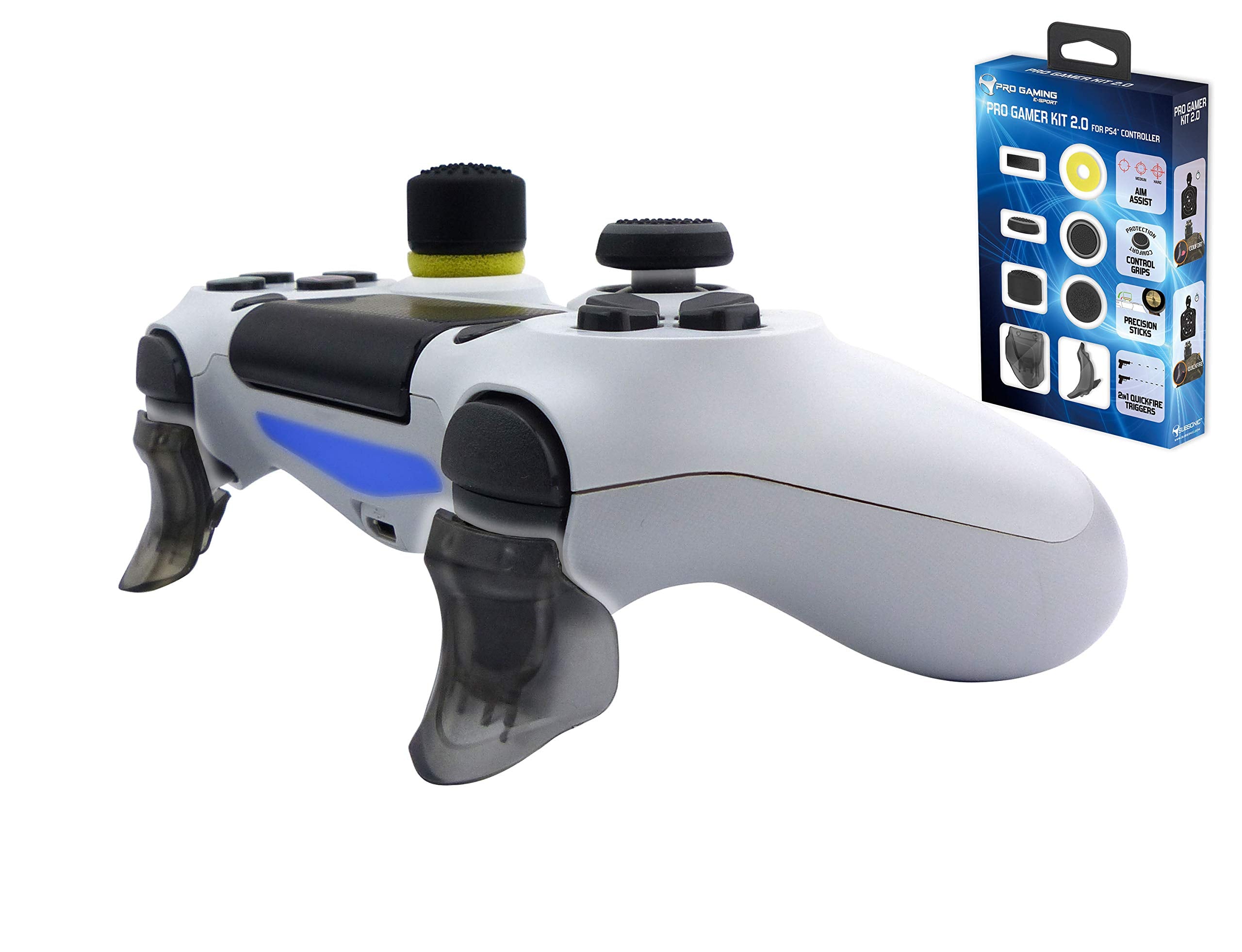 Kit E-Sport Avec Grips/Mousses De PréCision Pour Manette/GâChettes Pour PS4 - /Slim/Pro [IMPORTACIÓN FRANCESA]