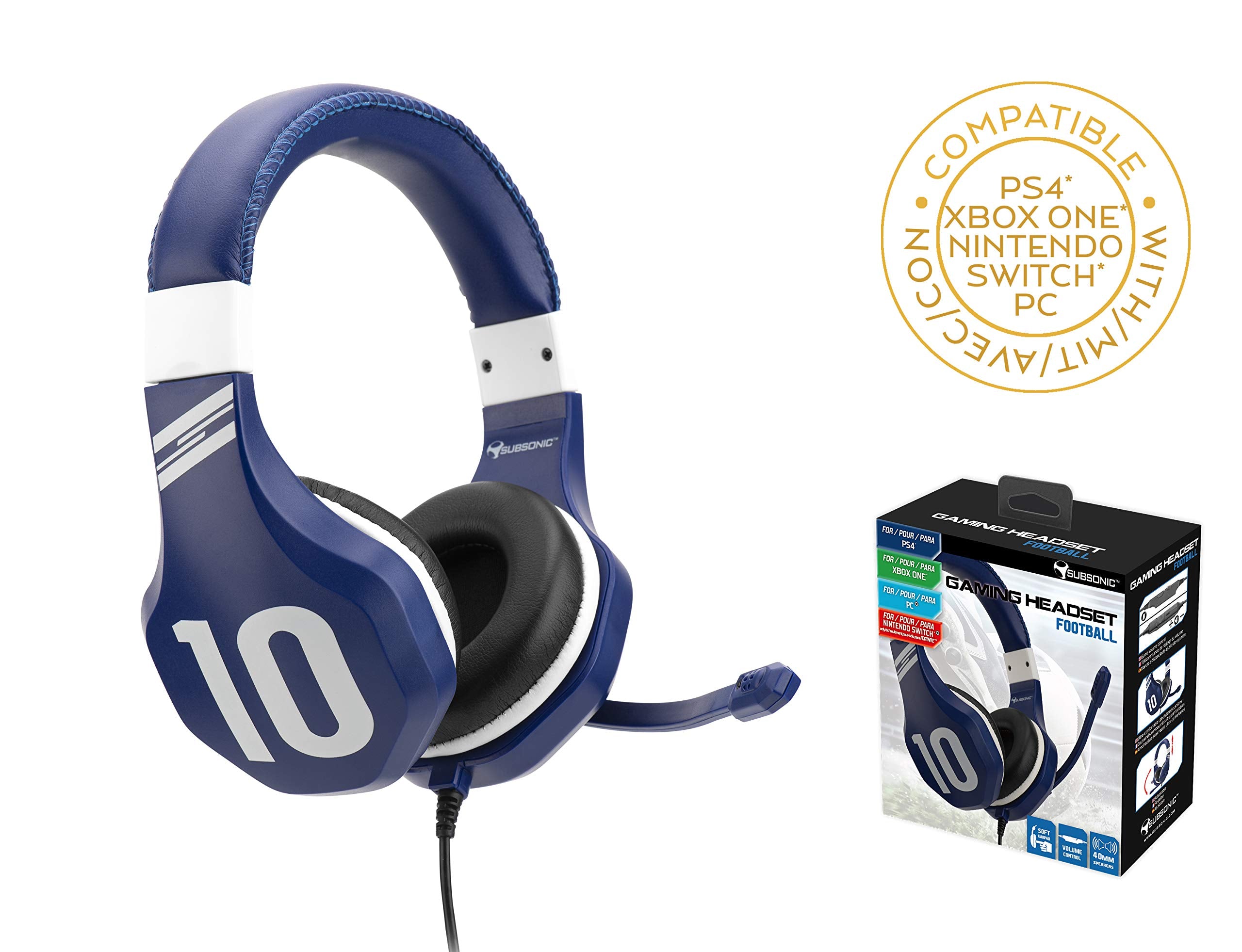 Subsonic - Auricular Para Juegos Para PS4 - / Xbox One/PC/Switch (sólo Fortnite) - Accesorios para Gamers - Azul (Xbox One)