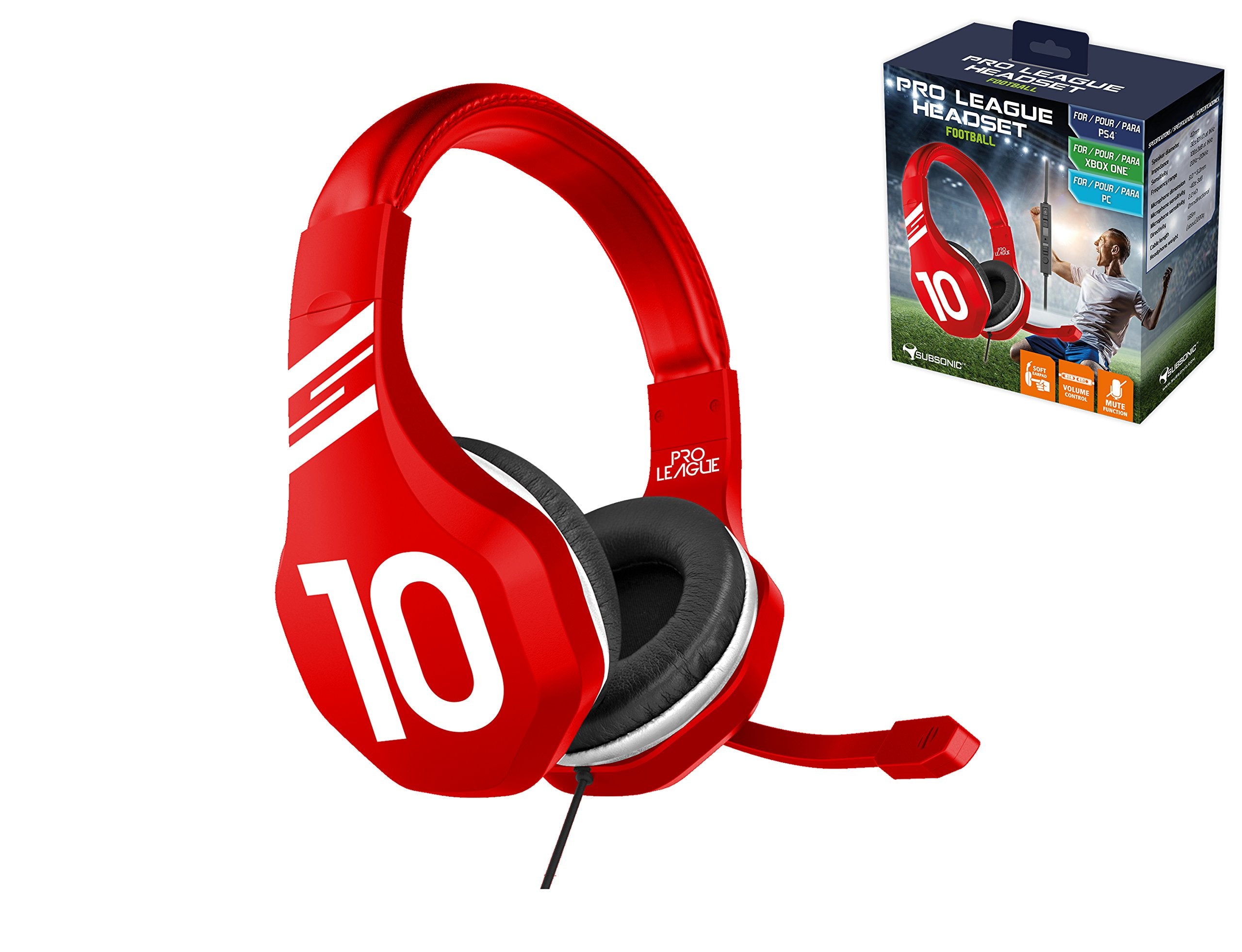Subsonic - Auricular Para Juegos Para PS4 - / Xbox one/PC/Switch (sólo Fortnite) - Accesorios para gamers - Rojo (Xbox One)