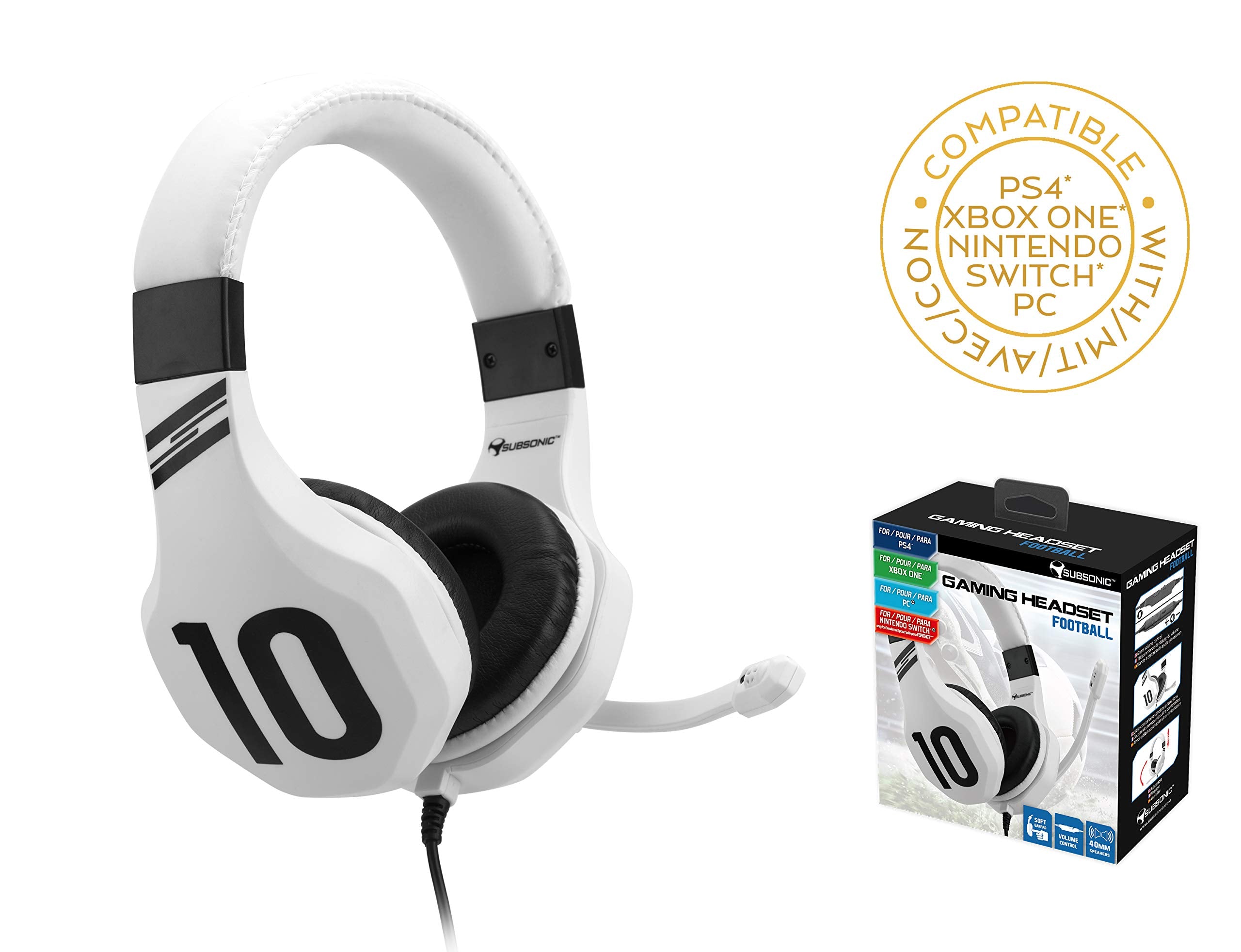 Subsonic - Auricular Para Juegos Para PS4 - / Xbox one/PC/Switch (sólo Fortnite) - Accesorios para gamers - Blanco (Xbox One)