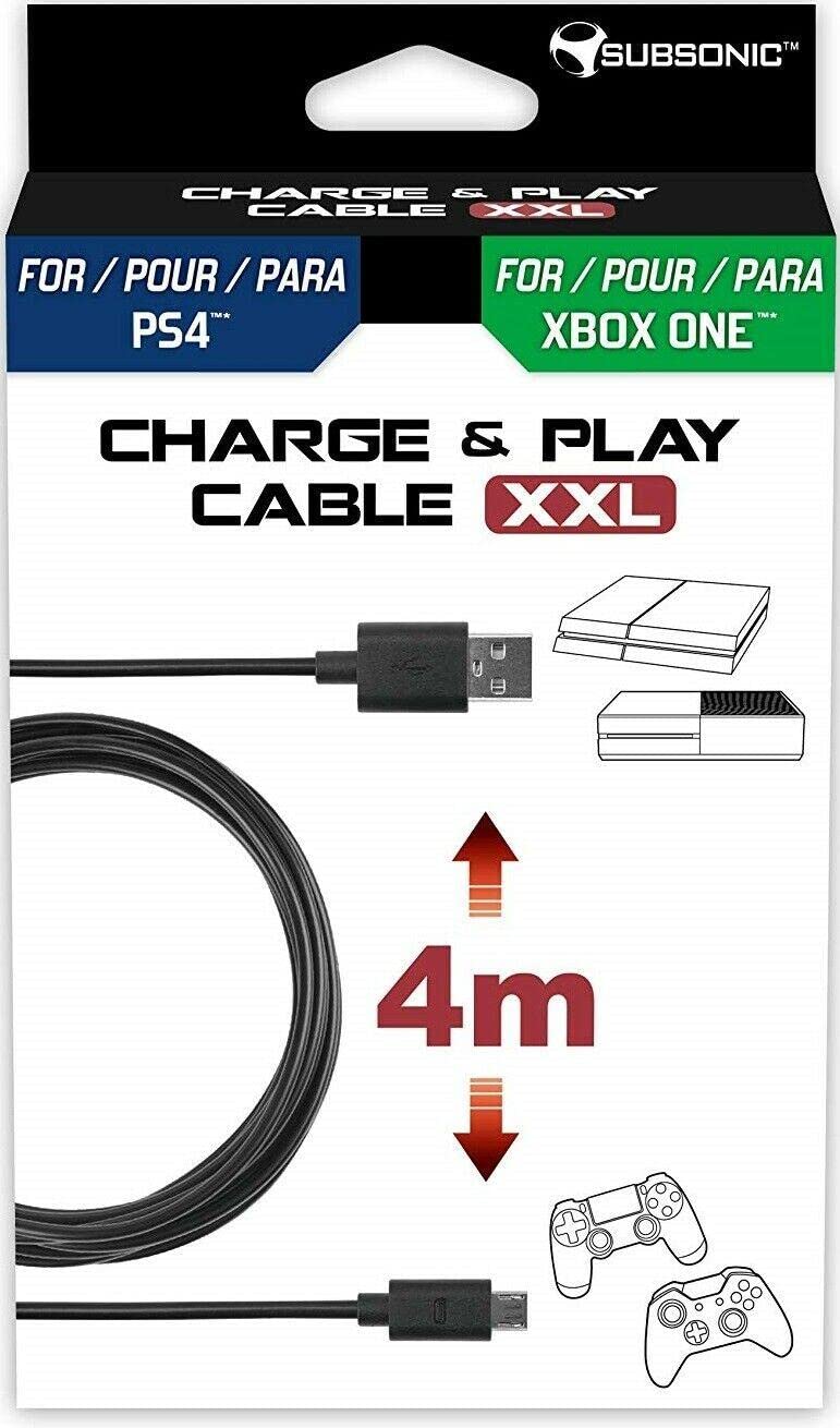 Subsonic - Cable De Carga Xxl (Compatible PS4 - y XBOX ONE)