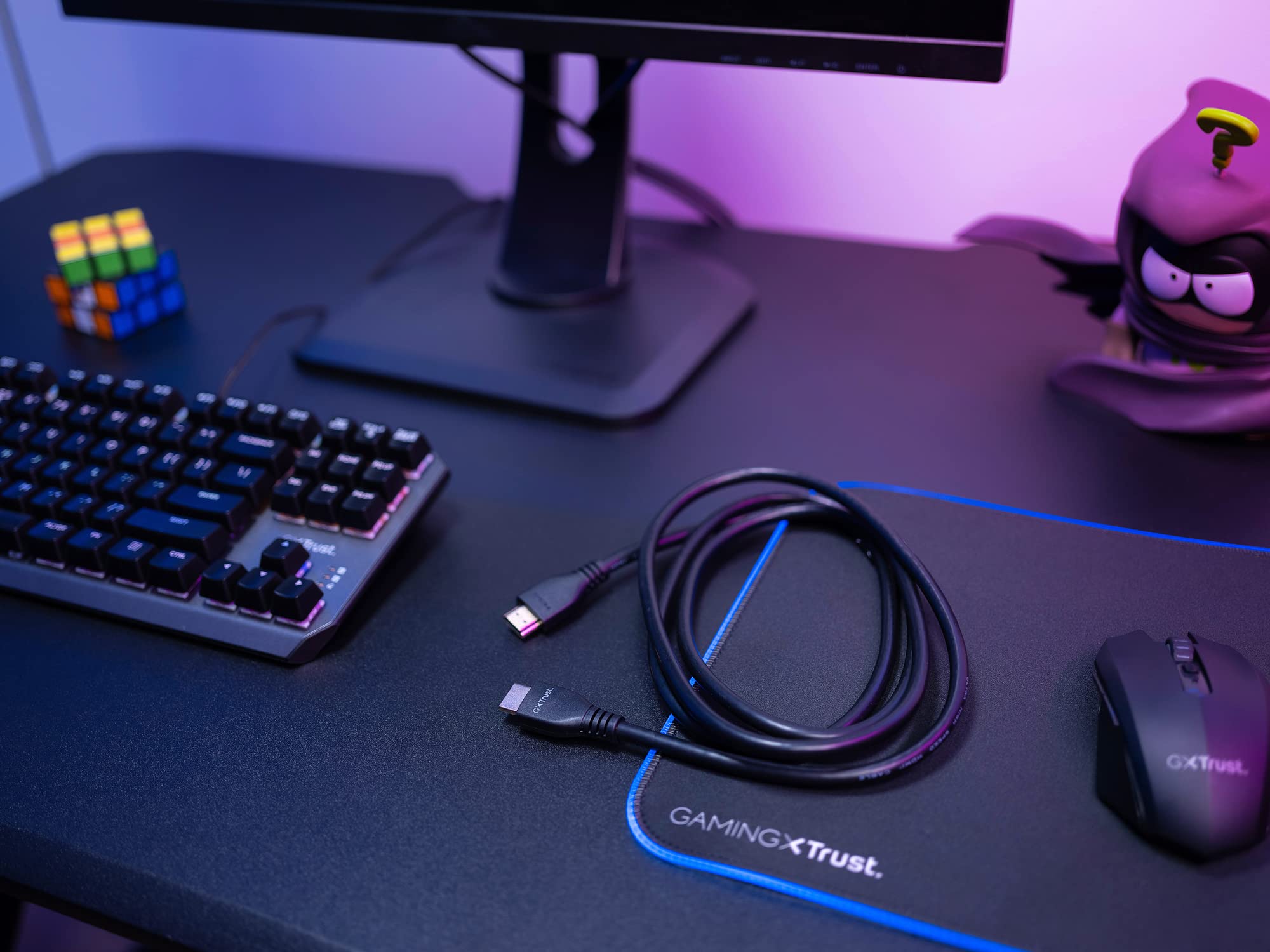 Trust Gaming Gxt 731 Ruza Cable Hdmi 2.1 De Velocidad Ultraalta, 48gbps, 8k@60hz Y 4k@120hz, 1,8 M, Compatibile Con PS5 - , PS4, Xbox One, PC, Smart TV - Negro