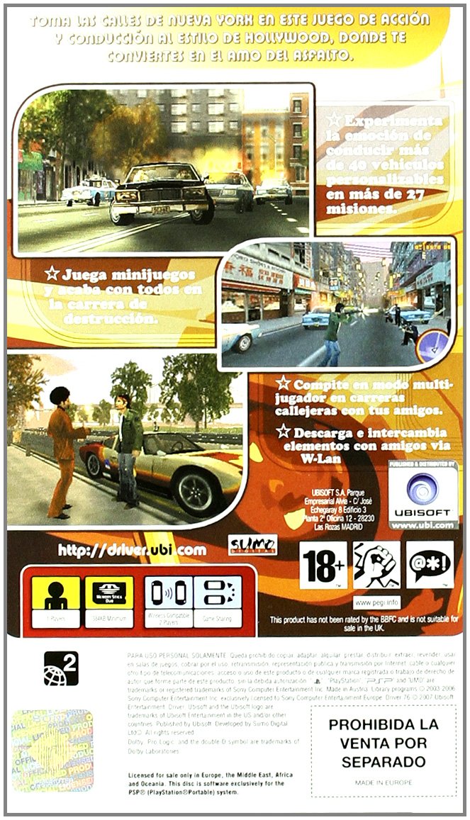 Pack Rainbow Six + Pop Swor DS - + Driver PSP [PAL ESP] - Nuevo