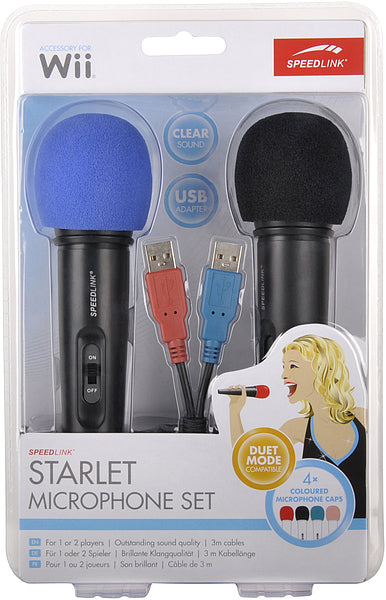 Speedlink - Ensemble de microphones Starlet Sl3471Bk01, noir (Nintendo Wii)
