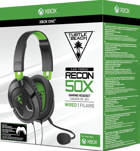 Turtle Beach Wired Gaming Headset RECON 50X GREEN (VERDE)  (PS5/4/Nsw/XBX/PC/MOVIL)