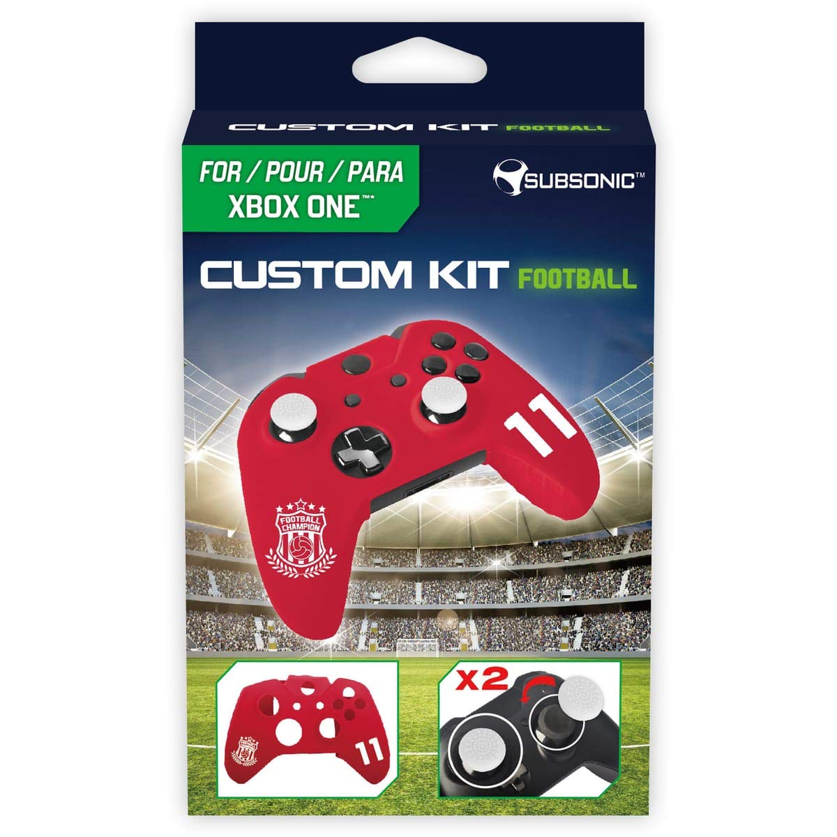 Subsonic Football Custom Kit - Kit De Accesorios Para Consola Compatible Con Microsoft XBOX - One
