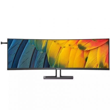 Monitor Profesional Curvo Philips 45B1U6900C 44.5'/ Dual QHD/ Multimedia/ Regulable en altura/ Negro