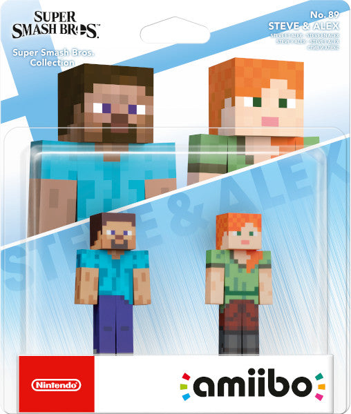 Nintendo AMIIBO : Super Smash Bros. Collection - Steve/Alex (Minecraft) - N° 89 (Double Pack) (Multi)