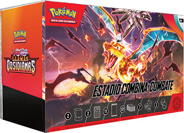 POKEMON JUEGO DE CARTAS COL. ESCARLATA Y PURPURA. LLAMAS OBSIDIANAS. ESTADIO COMBINA Y COMBATE (ESP)