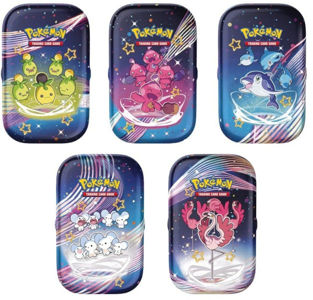 Pokemon Tcg - Scarlet & Violet - Paldean Fates Mini Tin (Maushold/Smoliv/Tinkatink/Finizen/Flamigo - 1x Random