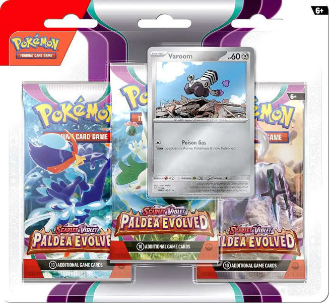 PokéMon Jcc - Escarlata Y Violeta - Pack Blister De 3 Boosters Evolutions En Paldea Forgerette Y Vrombi (1 Blister Al