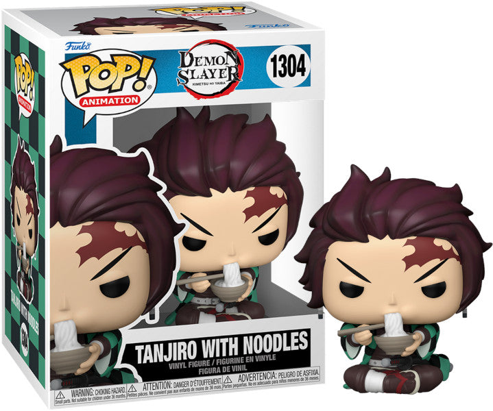 Funko Pop! Animation: Demon Slayer - Tanjiro With Noodles - Guardianes De La Noche - Figura De Vinilo Coleccionable - Idea De Regalo - Mercancia Oficial - Juguetes Para NiñOs Y Adultos - Anime Fans