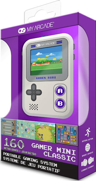 Gamer Mini Classic 160 En 1 Gris Et Violet