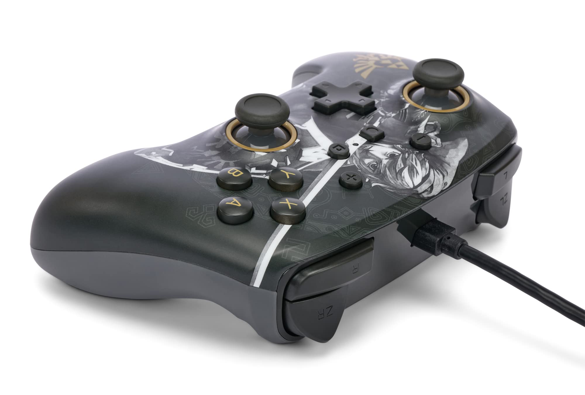Manette filaire améliorée PowerA pour Nintendo Switch - Lien prêt au combat