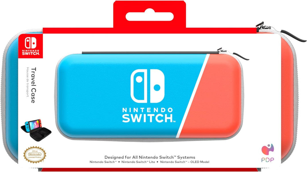Funda Pdp Gaming SWITCH - Slim Deluxe Travel Neon Pop (- Nintendo Switch/OLED/Lite) - Semi-rígida, 14 juegos